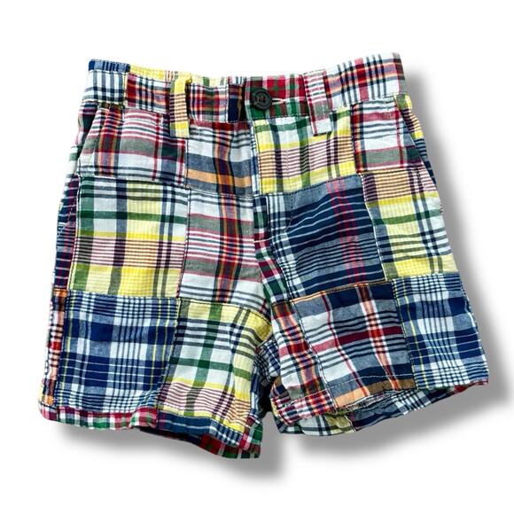 Set of Ralph Lauren Baby Boy Size 6M Plaid Button Shirt + 9M Seersucker Shorts - Picture 6 of 9